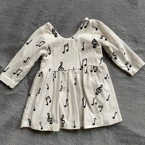 Monica + Andy music note dress - size 6-12 mos